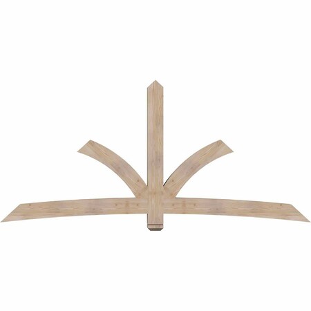 Ekena Millwork Davenport Smooth Timber Gable Bracket, Douglas Fir, 108"W x 49"H x 5 1/2"D x 5 1/2"F, 11/12 Pitch GBW108X49X0606DAV00SDF